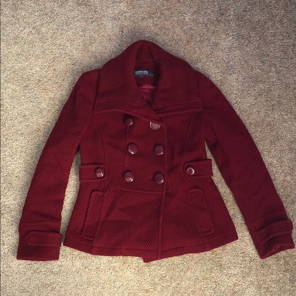 Kenneth Cole Reaction Jackets & Blazers - 🔴LAST CALL🔴Kenneth Cole Reaction Red Peacoat